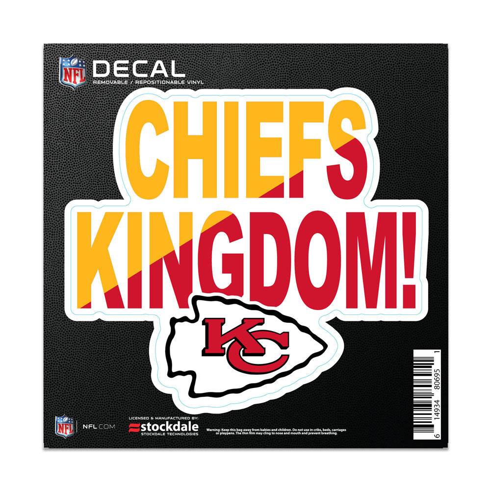 Kansas City Chiefs 6x6 All Surface Vinyl Decal Slogan - ToylandEU