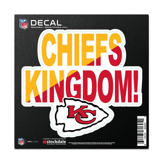 Kansas City Chiefs 6x6 All Surface Vinyl Decal Slogan - ToylandEU