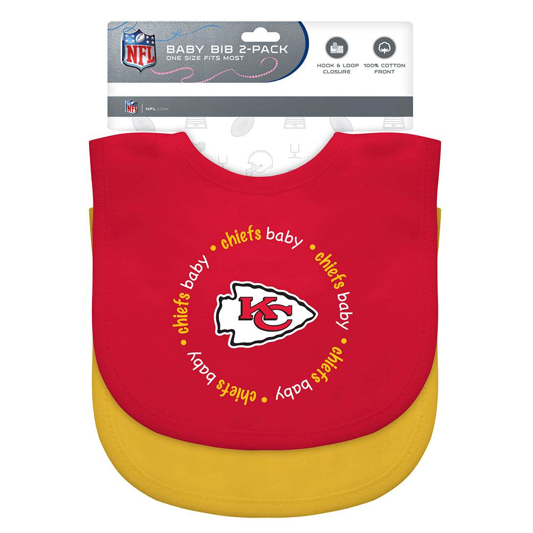 Kansas City Chiefs Baby Bibs 2 Pack Officially Licensed - ToylandEU