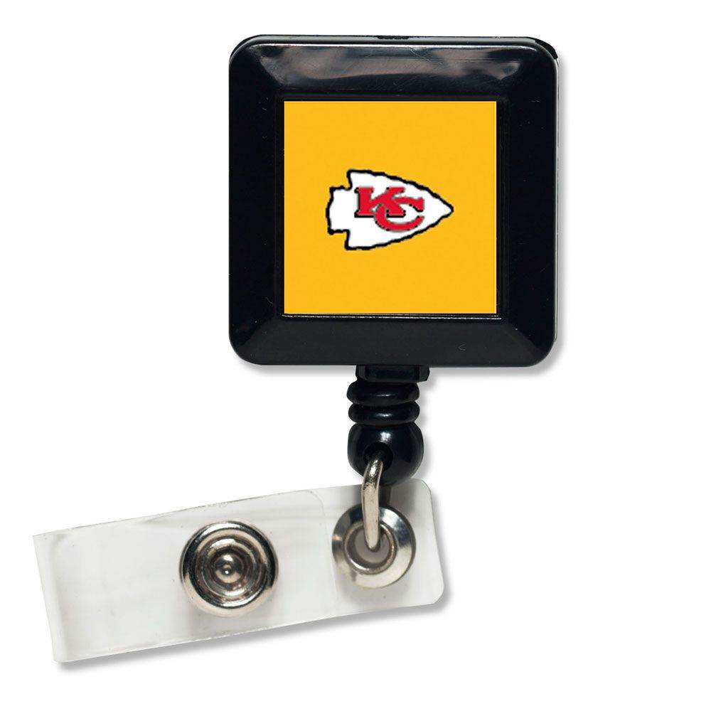 Kansas City Chiefs Badge Holder Retractable Square Clip - ToylandEU
