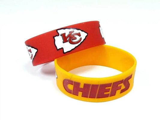  Kansas City Chiefs Bracelets 2 Pack Wide Color Logos -  ToylandEU™