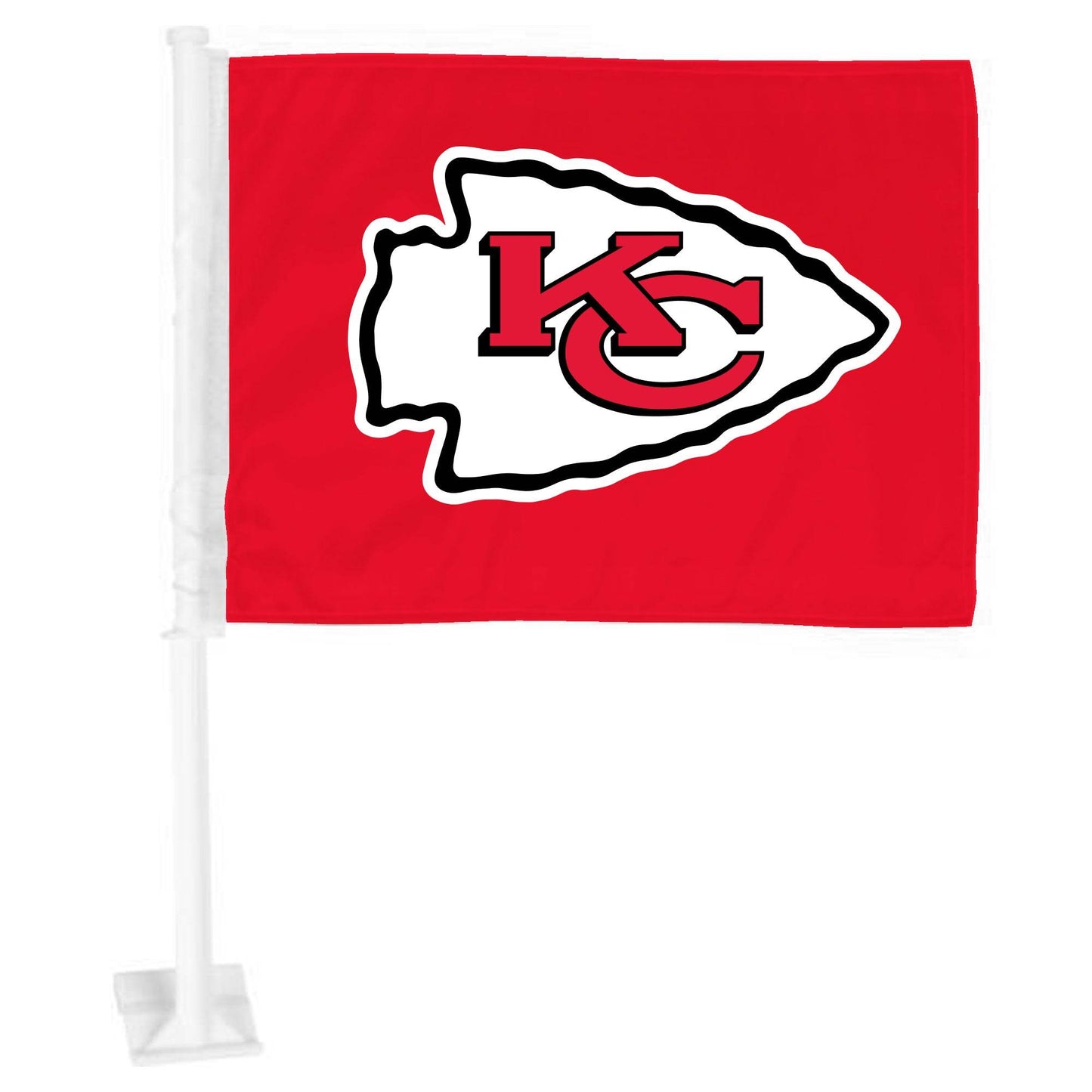 Kansas City Chiefs Car Flag Primary Logo With Durable Clip - ToylandEU