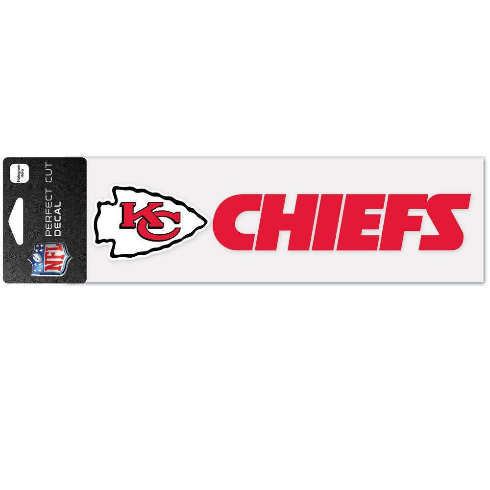Kansas City Chiefs Decal 3x10 Perfect Cut Wordmark Color - ToylandEU