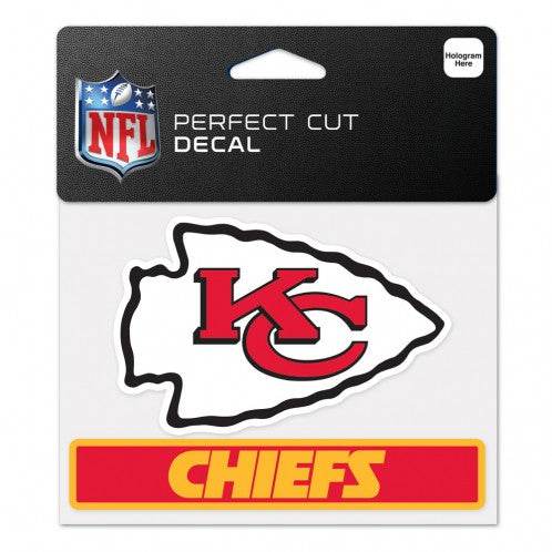 Kansas City Chiefs Decal 4.5x5.75 Perfect Cut Color - ToylandEU