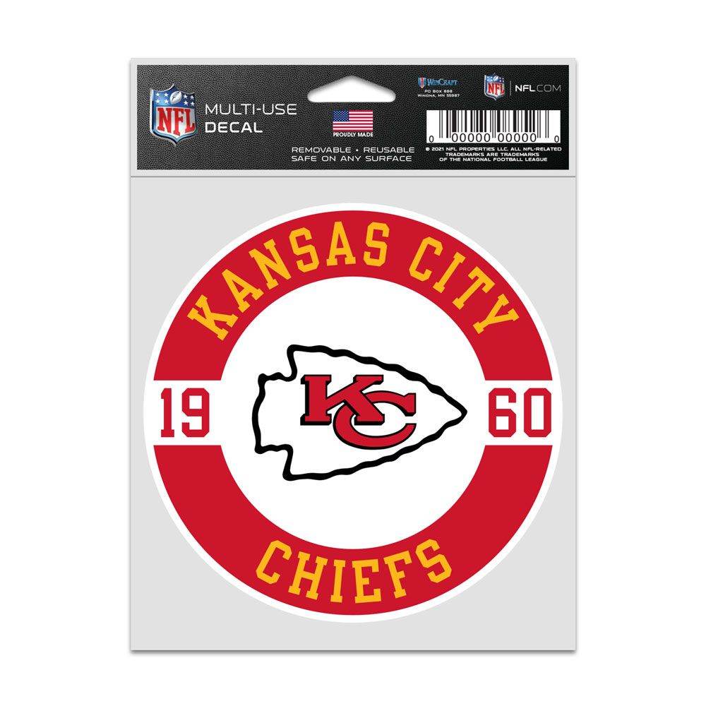Kansas City Chiefs Decal Patch Fan 3 By 5 Inches Car Decor - ToylandEU