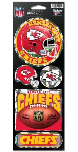 Kansas City Chiefs Die Cut Decal Prismatic Sticker Sheet - ToylandEU