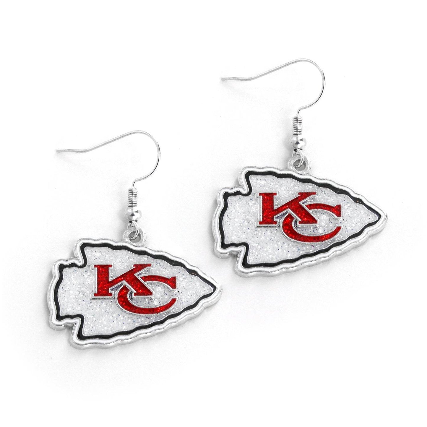 Kansas City Chiefs Glitter Dazzle Earrings Double Sided - ToylandEU