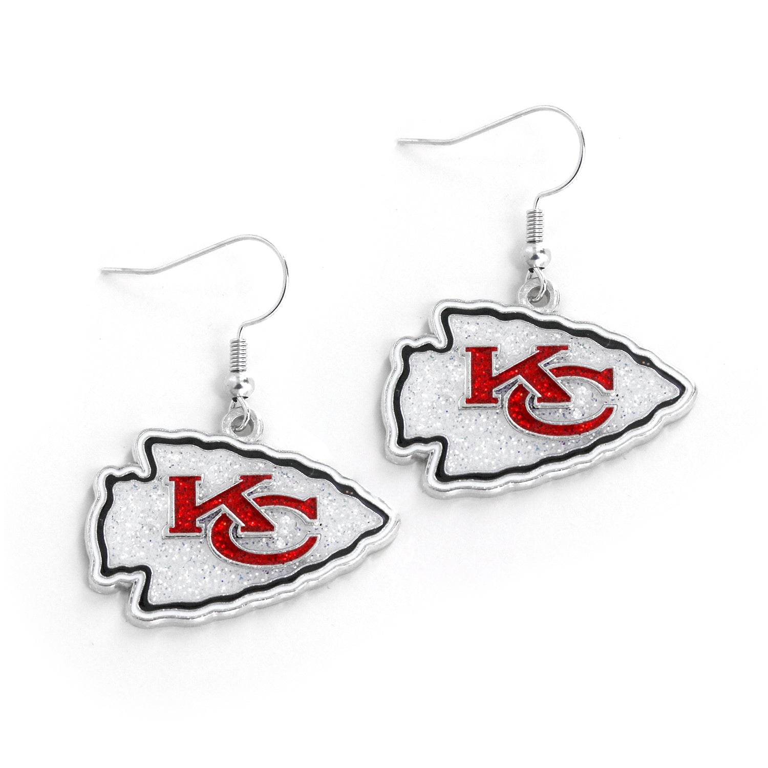 Kansas City Chiefs Glitter Dazzle Earrings Double Sided - ToylandEU