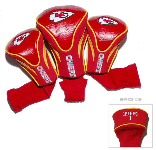 Kansas City Chiefs Golf Club 3 Piece Contour Headcover Set - ToylandEU