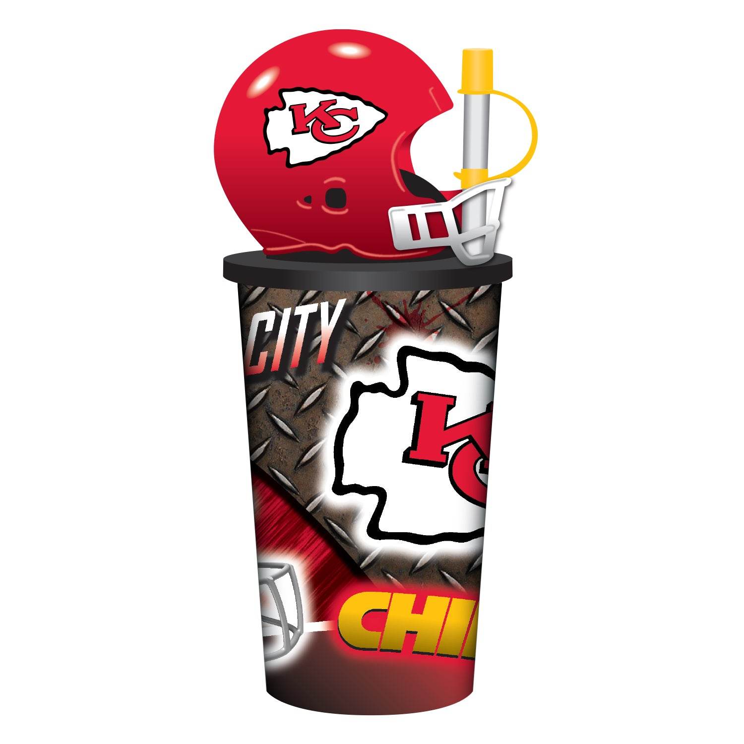 Kansas City Chiefs Helmet Cup 32oz Plastic With Straw - ToylandEU