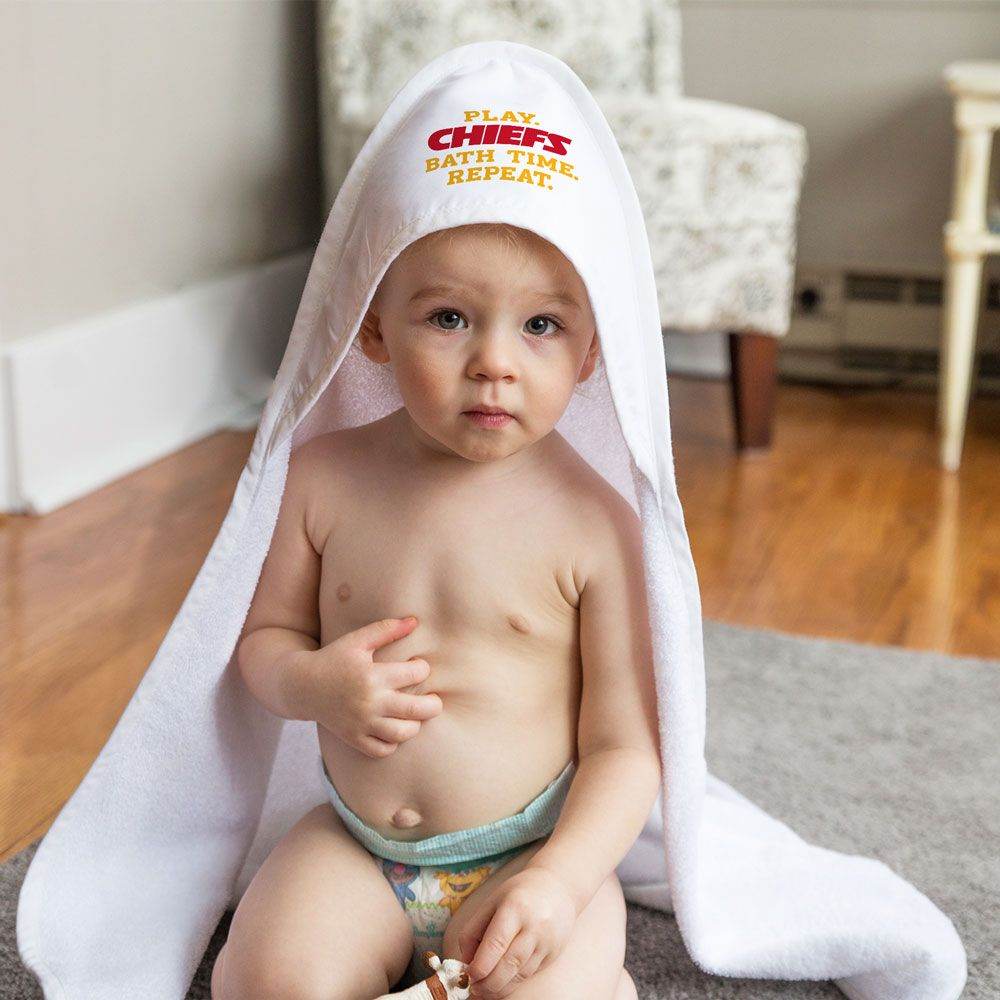 Kansas City Chiefs Hooded Baby Towel All Pro Terry Cloth - ToylandEU
