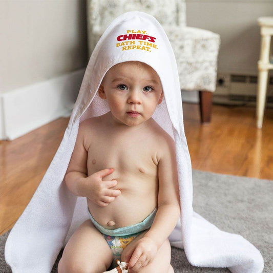 Kansas City Chiefs Hooded Baby Towel All Pro Terry Cloth - ToylandEU
