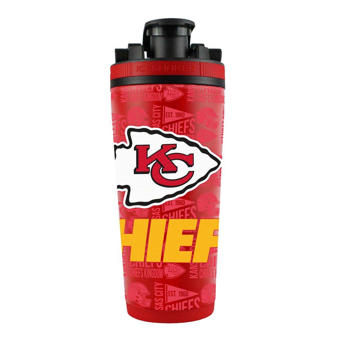 Kansas City Chiefs Ice Shaker 26oz Stainless Steel Bottle - ToylandEU