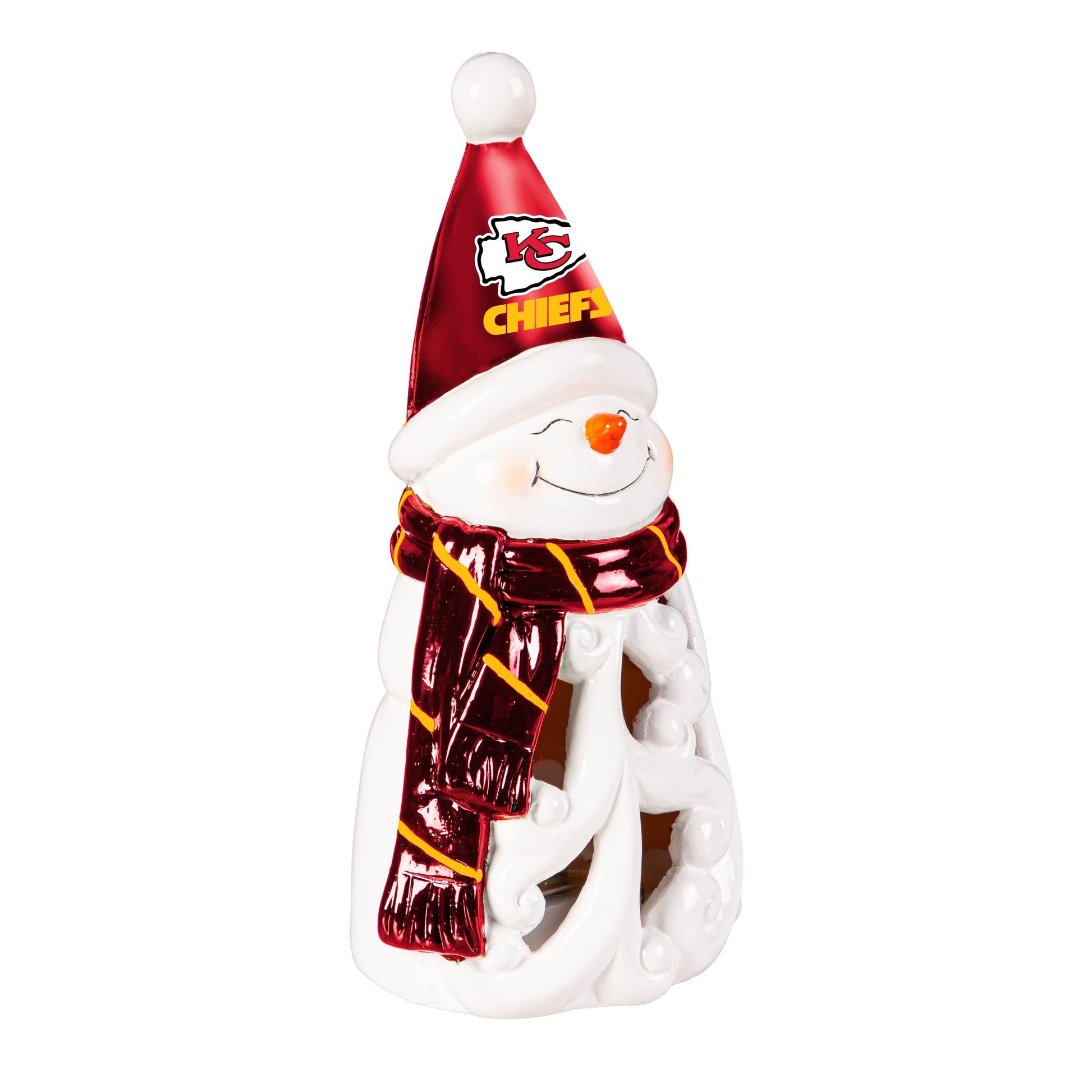 Kansas City Chiefs LED Snowman Statue 8 Inch With Logo - ToylandEU