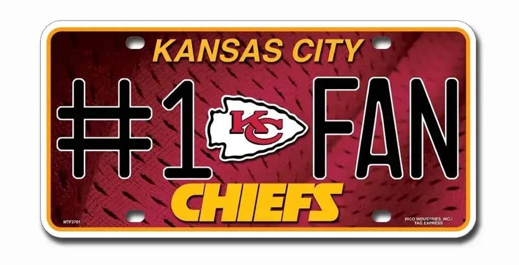  Kansas City Chiefs License Plate #1 Fan -  ToylandEU™