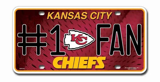  Kansas City Chiefs License Plate #1 Fan -  ToylandEU™