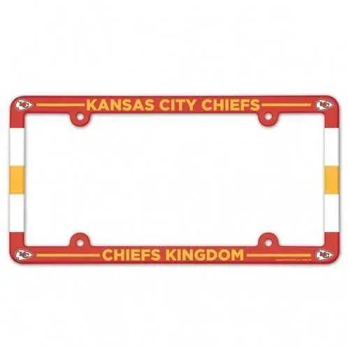  Kansas City Chiefs License Plate Frame Plastic Full Color Style -  ToylandEU™