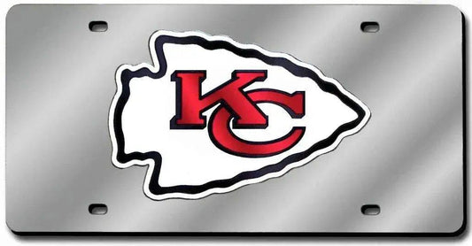  Kansas City Chiefs License Plate Laser Cut Silver -  ToylandEU™