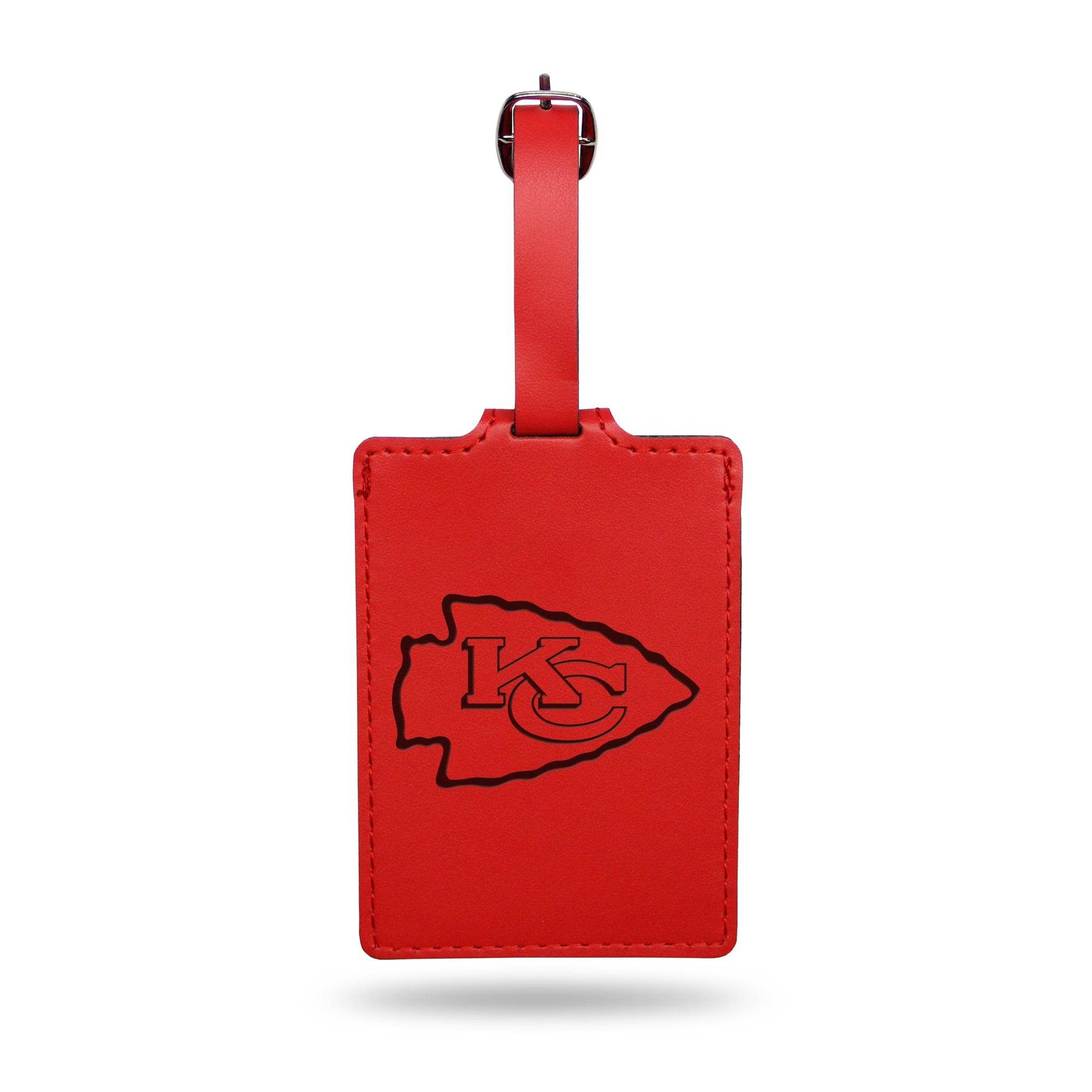 Kansas City Chiefs Luggage Tag Laser Engraved Durable Clip - ToylandEU