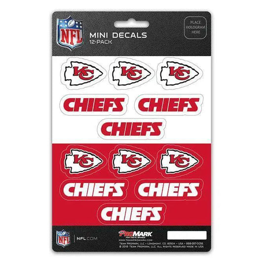  Kansas City Chiefs Mini Decal Set 12 Pack Vinyl Die Cut -  ToylandEU™