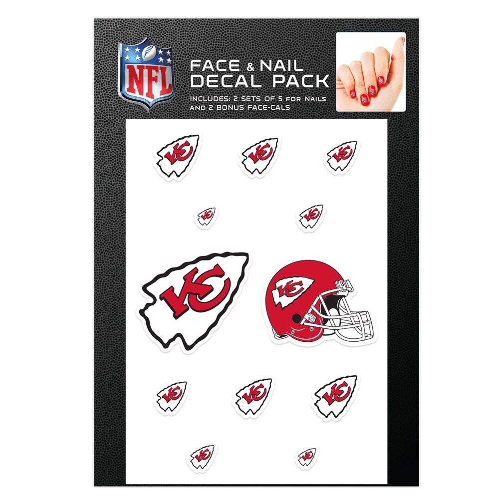 Kansas City Chiefs Nail Cals And Face Cals Set For Fans - ToylandEU