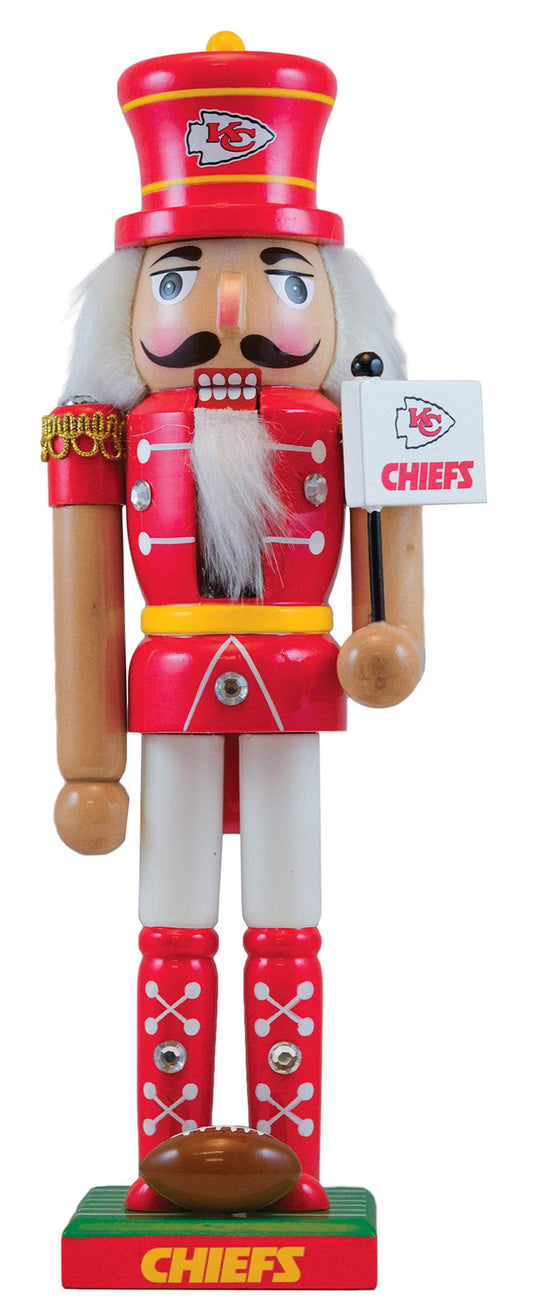Kansas City Chiefs Nutcracker Handcrafted Wooden Figurine - ToylandEU