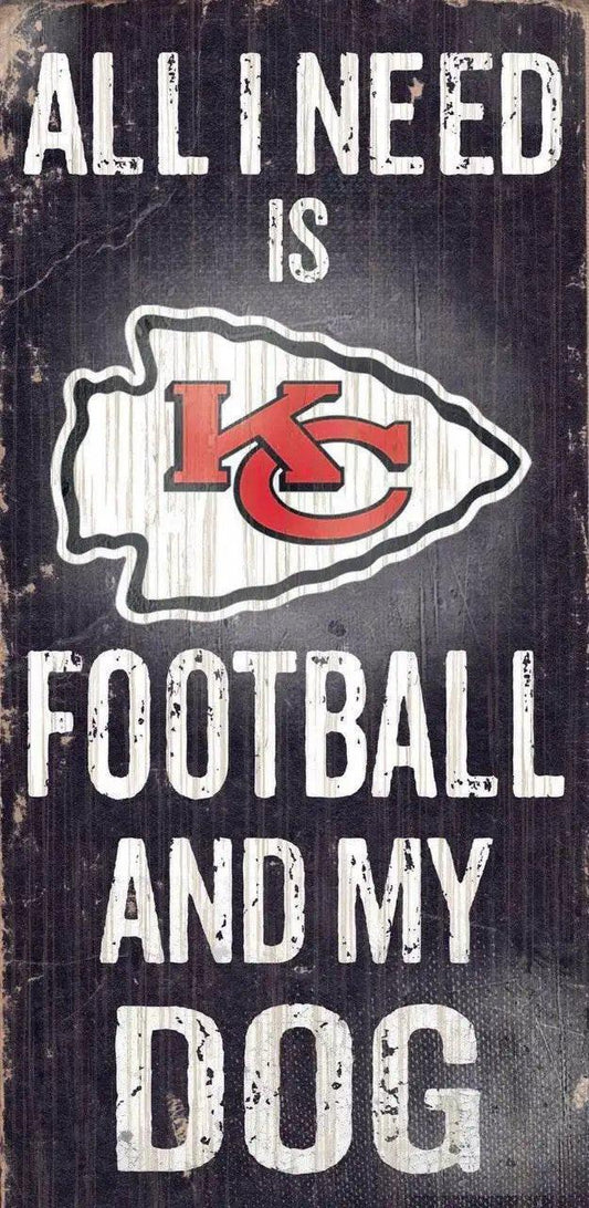  Kansas City Chiefs Official Wood Sign Football And Dog 6x12 -  ToylandEU™