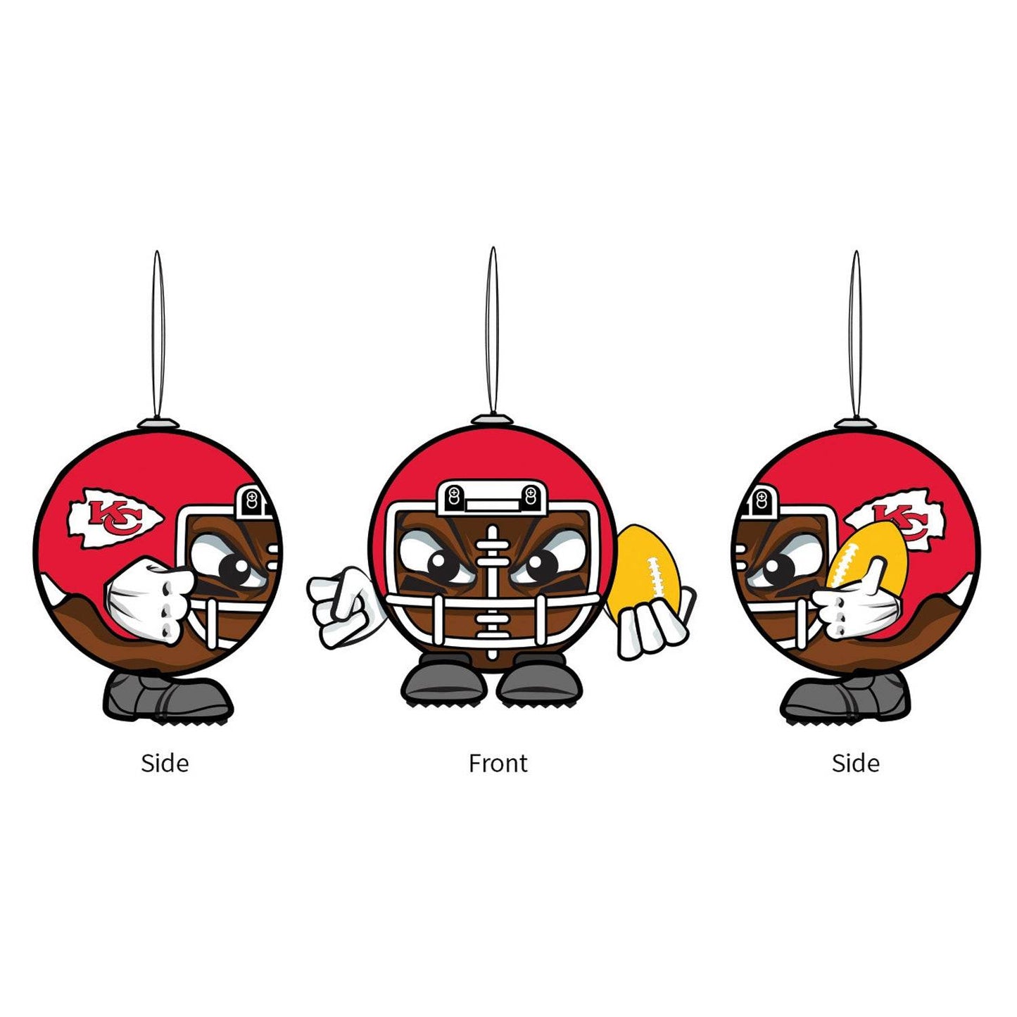 Kansas City Chiefs Ornament Ball Head 3 Inch Foam Decor - ToylandEU