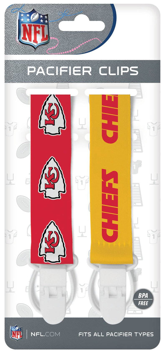 Kansas City Chiefs Pacifier Clips 2 Pack Set For Baby - ToylandEU