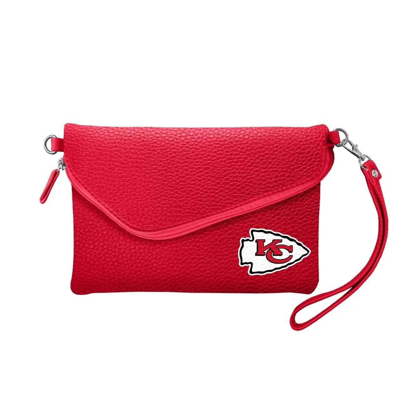 Kansas City Chiefs Pebble Purse Foldover Crossbody Light Red - ToylandEU