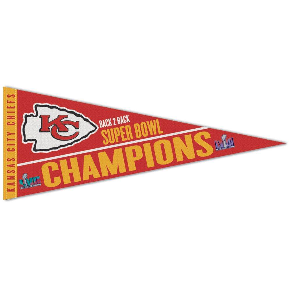 Kansas City Chiefs Pennant 12x30 Champs Super Bowl 58 - ToylandEU