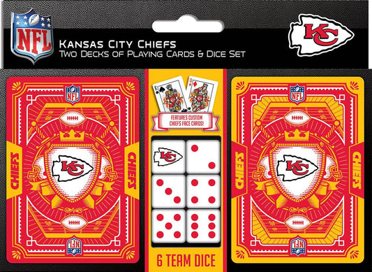 Kansas City Chiefs Playing Cards and Dice Set NFL Edition - ToylandEU