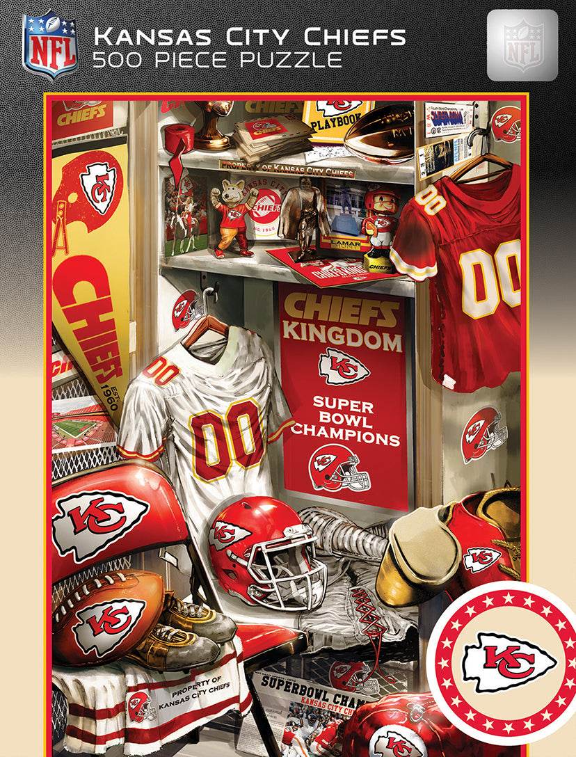 Kansas City Chiefs Puzzle 500 Piece Locker Room Memorabilia - ToylandEU