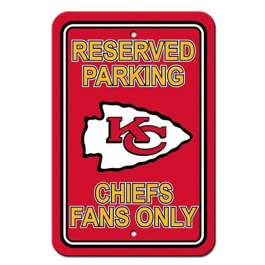  Kansas City Chiefs Reserved Parking Sign 12x18 Plastic -  ToylandEU™