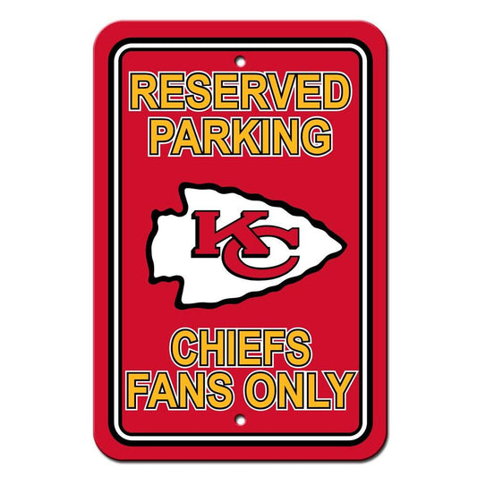 Kansas City Chiefs Reserved Parking Sign 12x18 Plastic - ToylandEU