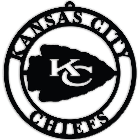 Kansas City Chiefs Sign Door Hanger 16 Inch Black PVC - ToylandEU