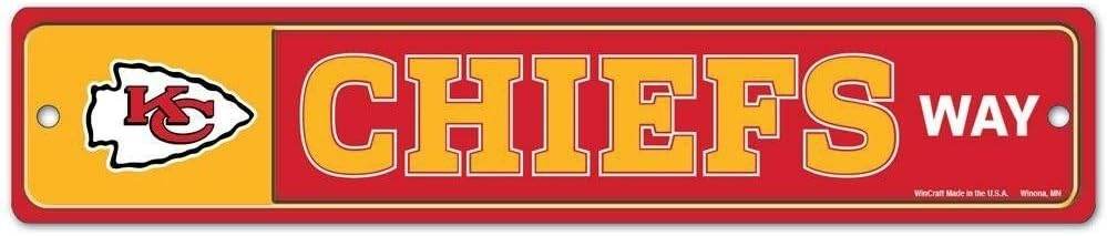 Kansas City Chiefs Street Sign Plastic Wall Decor 3.75x19 - ToylandEU