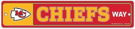 Kansas City Chiefs Street Sign Plastic Wall Decor 3.75x19 - ToylandEU