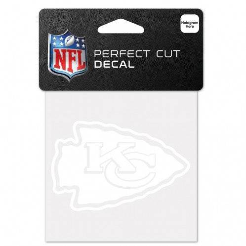 Kansas City Chiefs White 4x4 Decal Perfect Cut Vinyl - ToylandEU