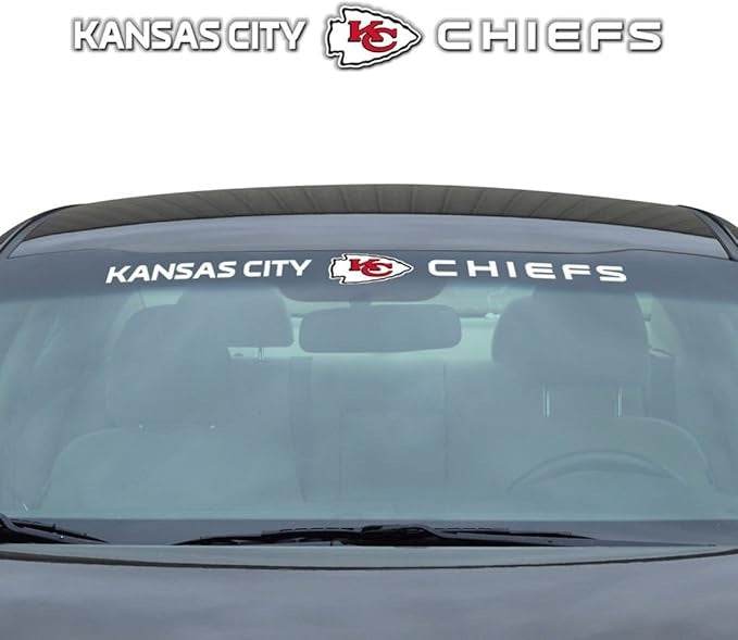 Kansas City Chiefs Windshield Decal 35 by 4 Team Logo - ToylandEU