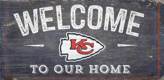  Kansas City Chiefs Wood Sign 12 By 6 Welcome To Our Home -  ToylandEU™