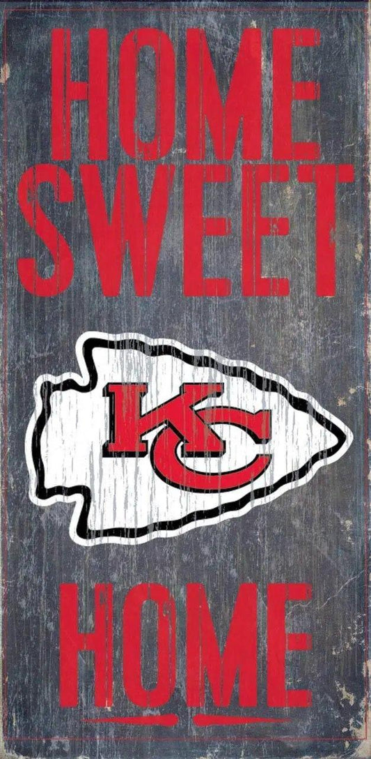  Kansas City Chiefs Wood Sign Home Sweet Home 6x12 Decor -  ToylandEU™