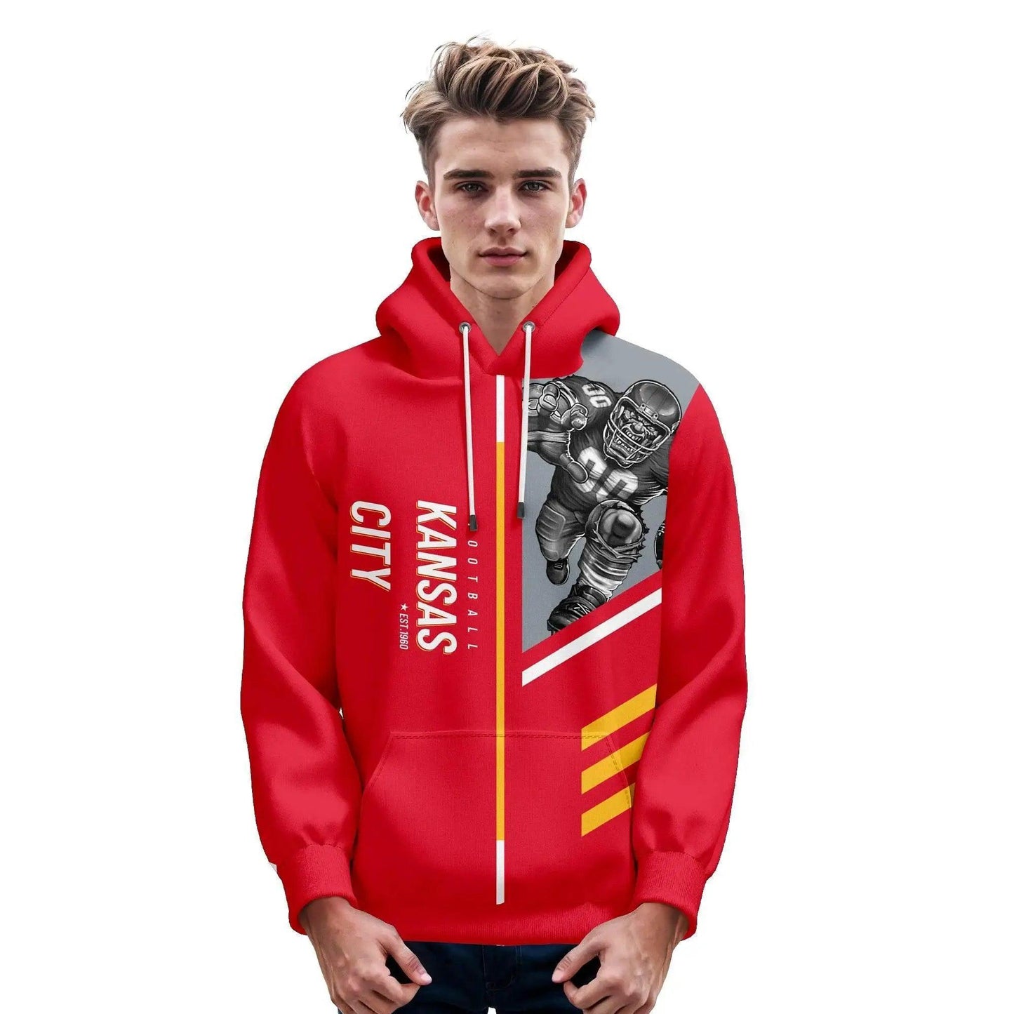  Personalized Kansas City 3D Printed American Football Hoodies - Customizable Sweatshirts for Men, Women, and Youth, Perfect Fan Gifts -  ToylandEU™