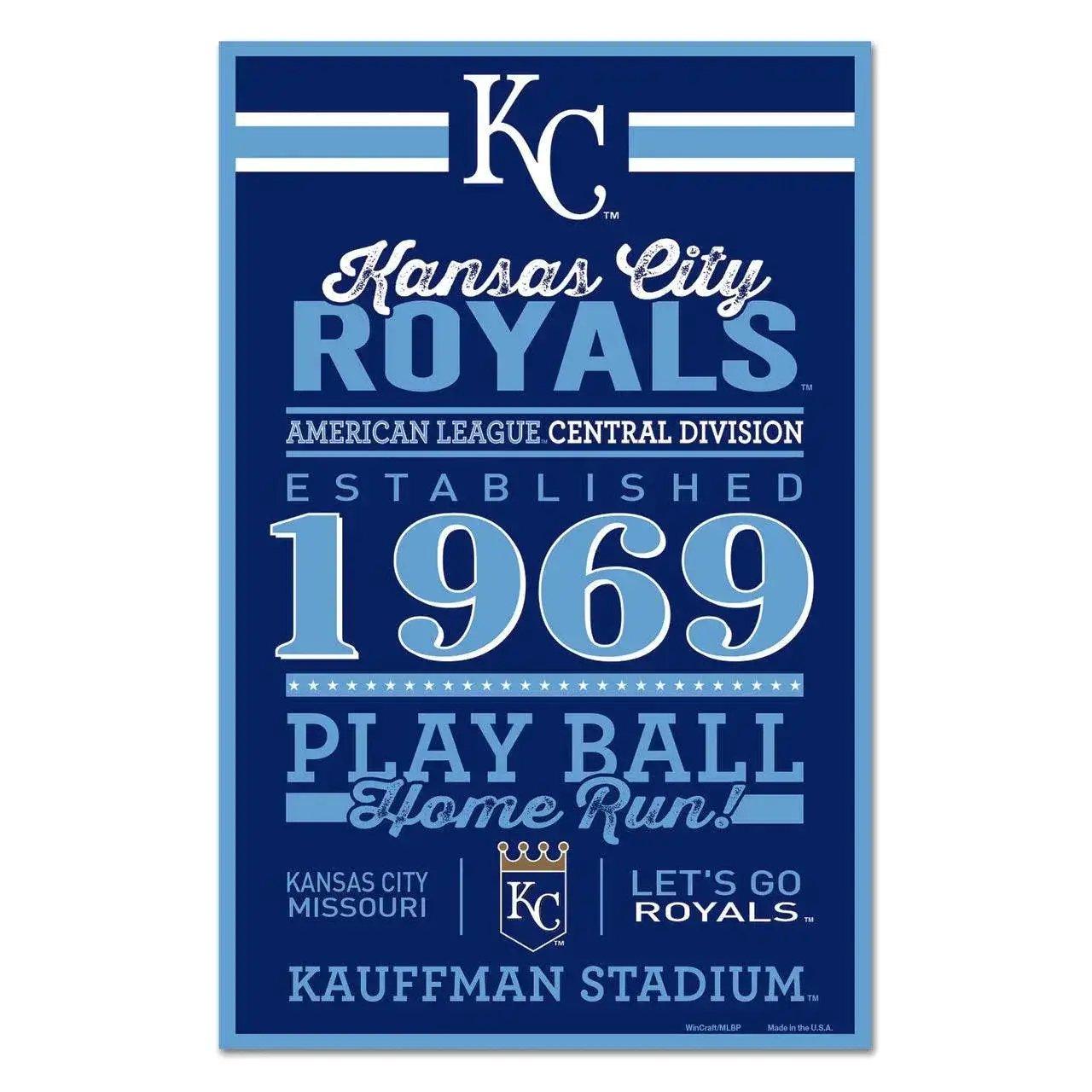  Kansas City Royals 11x17 Wood Sign Established Design -  ToylandEU™