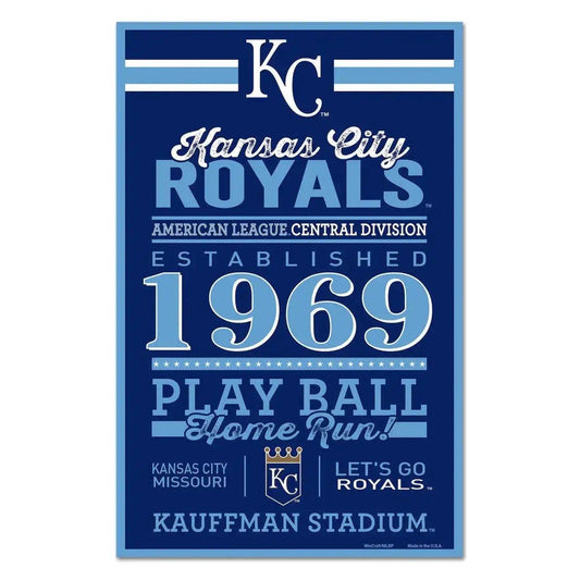  Kansas City Royals 11x17 Wood Sign Established Design -  ToylandEU™