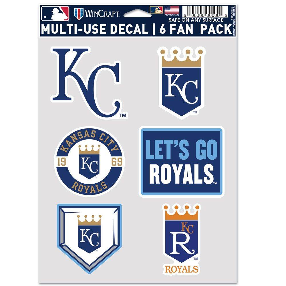 Kansas City Royals Decal Multi Use Fan 6 Pack Bundle - ToylandEU