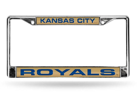 Kansas City Royals License Plate Frame Laser Cut Chrome Tan - ToylandEU