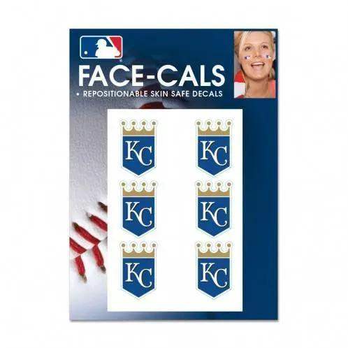 Kansas City Royals Tattoo Face Decals Waterless Skin Safe - ToylandEU