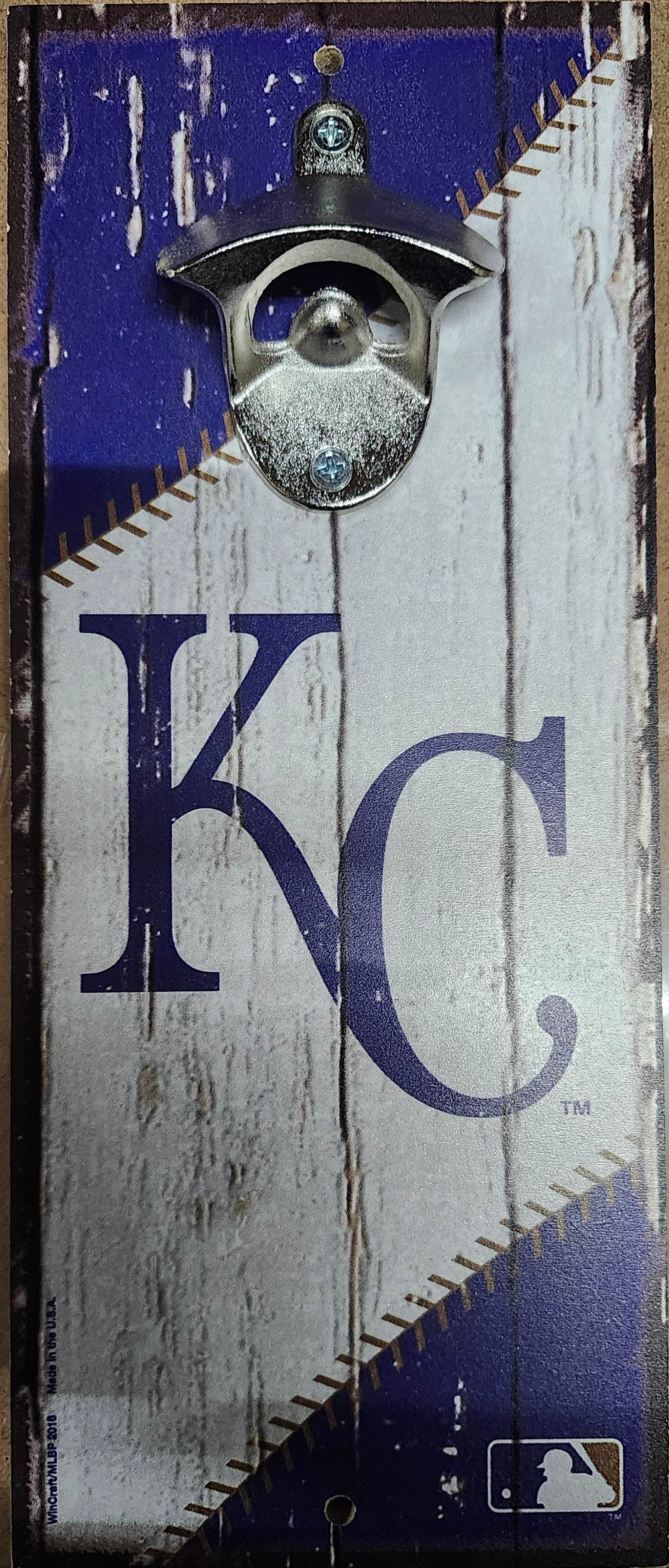 Kansas City Royals Wood Sign Bottle Opener 5x11 Alternate - ToylandEU