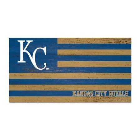 Kansas City Royals Wood Sign Flag 9x17 Sports Decor - ToylandEU